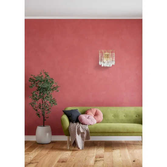 Searchlight Waterfall sárgaréz kristály mennyezeti lámpa (SL-5172-2) E14 2 izzós