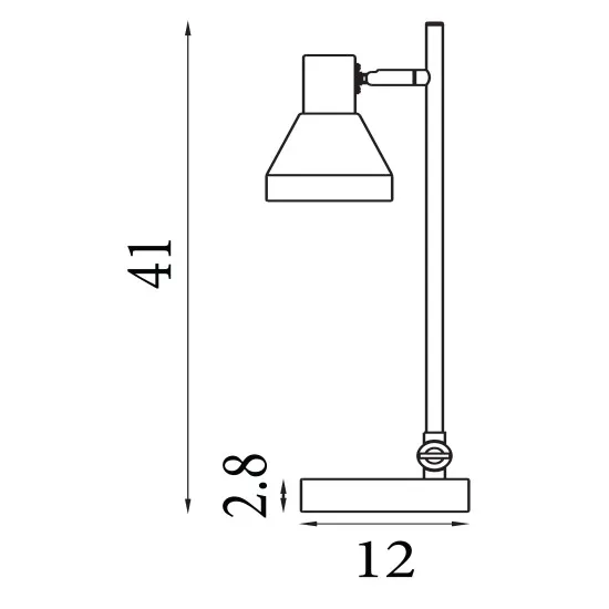 Searchlight Westminster fekete asztali lámpa (SL-23802-1SM) E14 2 izzós IP20