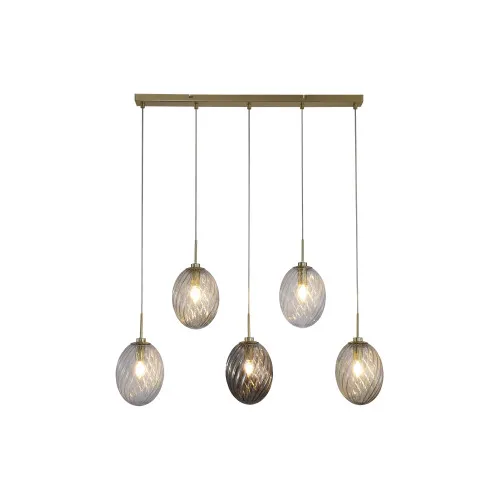 Searchlight Whirl sárgaréz függesztett lámpa (SL-24141-5SB) E14 5 izzós IP20