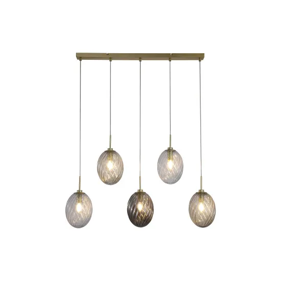 Searchlight Whirl sárgaréz függesztett lámpa (SL-24141-5SB) E14 5 izzós IP20