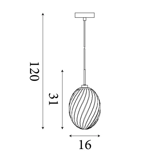 Searchlight Whirl sárgaréz-füstszínű függesztett lámpa (SL-24141SM) E14 1 izzós IP20