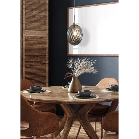 Searchlight Whirl sárgaréz-füstszínű függesztett lámpa (SL-24141SM) E14 1 izzós IP20