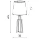 Searchlight York króm-fekete asztali lámpa (SL-1533CC-1) E27 1 izzós IP20
