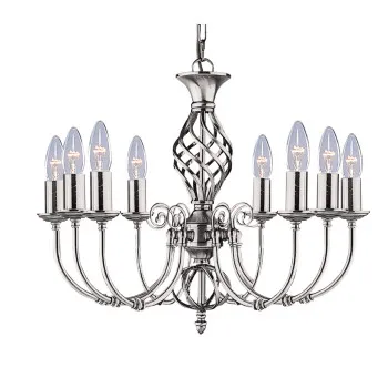 Searchlight Zanzibar ezüst csillár (SL-4489-8) E14 8 izzós IP20