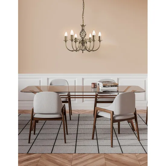 Searchlight Zanzibar bronz csillár (SL-8396-6) E14 6 izzós