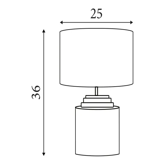 Searchlight Zara szürke asztali lámpa (SL-9260GY) E14 1 izzós IP20