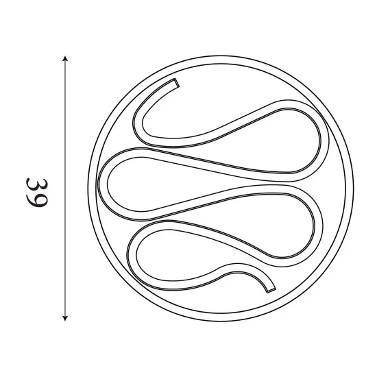 Searchlight Zendisc fekete LED mennyezeti lámpa (SL-81100-39BK) LED 1 izzós IP20