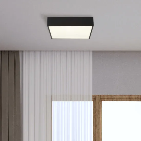 Searchlight Zeus fekete fürdőszobai LED mennyezeti lámpa (SL-72370BK) LED 1 izzós IP44