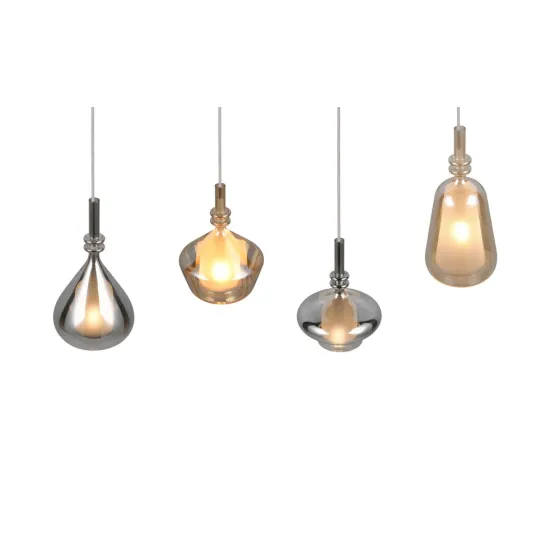 Trio Aldea átlátszó-króm függesztett lámpa (TRI-349400417) E14 4 izzós IP20