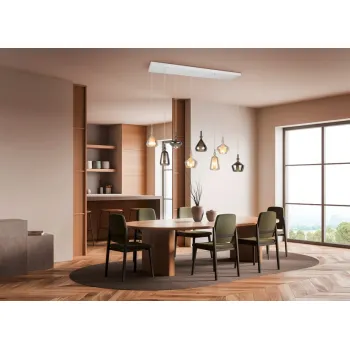 Trio Aldea átlátszó-króm függesztett lámpa (TRI-349400817) E14 8 izzós IP20