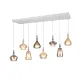 Trio Aldea átlátszó-króm függesztett lámpa (TRI-349400817) E14 8 izzós IP20