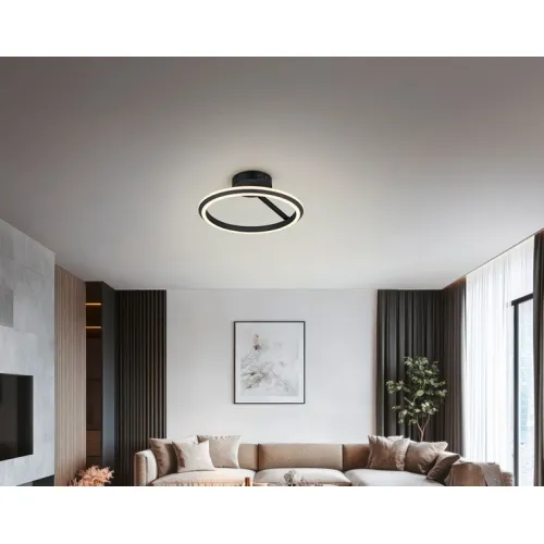 Trio Amador matt fekete LED mennyezeti lámpa (TRI-635510132) LED 1 izzós IP20