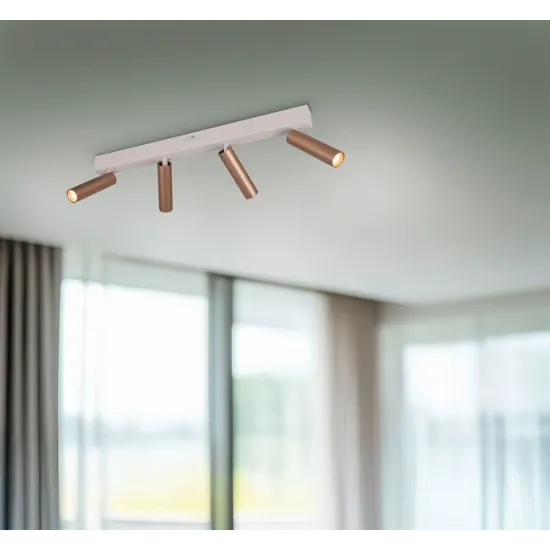 Trio Ambala barna LED mennyezeti spotlámpa (TRI-849210465) LED 4 izzós IP20