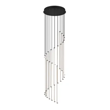 Trio Baxter matt fekete LED függesztett lámpa (TRI-330632032) LED 1 izzós IP20