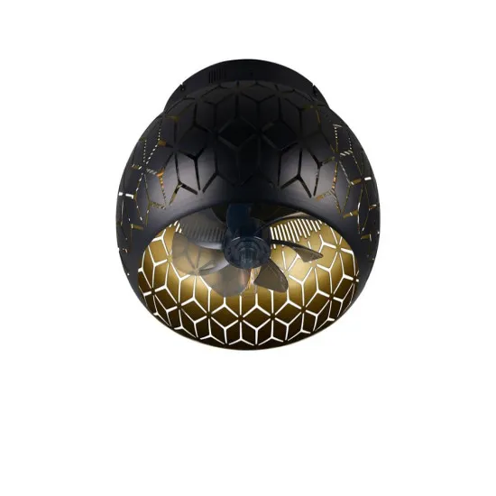 Trio Bidar arany-fekete ventilátoros lámpa (TRI-R61574080) E27 3 izzós IP20