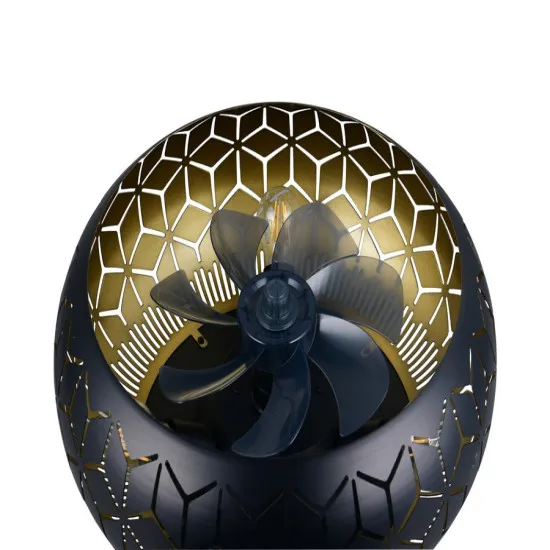 Trio Bidar arany-fekete ventilátoros lámpa (TRI-R61574080) E27 3 izzós IP20