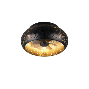 Trio Bidar arany-fekete ventilátoros lámpa (TRI-R61574080) E27 3 izzós IP20