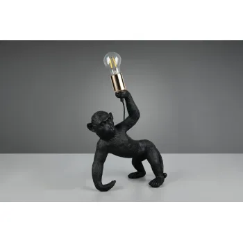 Trio Bobo fekete csimpánz asztali lámpa (TRI-R56561002) E27 1 izzós IP20