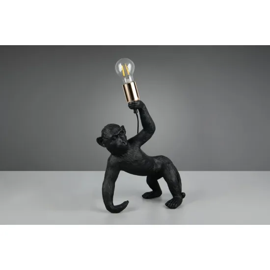 Trio Bobo fekete csimpánz asztali lámpa (TRI-R56561002) E27 1 izzós IP20