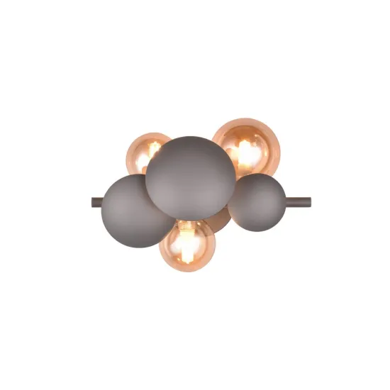 Trio Bubble antracit-arany fali lámpa (TRI-217400342) G9 3 izzós IP20