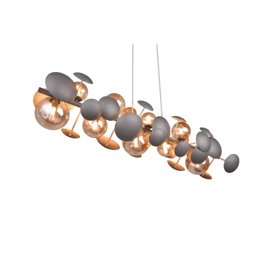 Trio Bubble antracit-arany függesztett lámpa (TRI-317401042) G9 10 izzós IP20