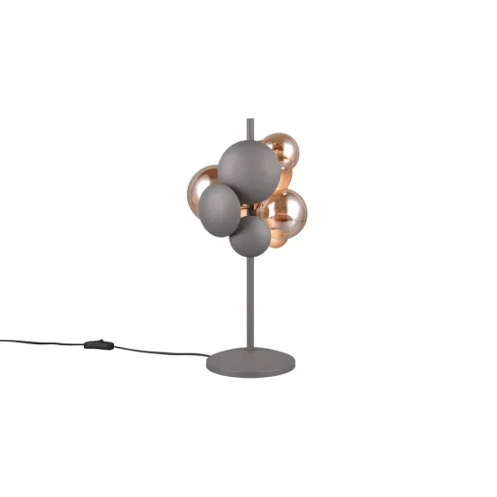 Trio Bubble antracit-arany asztali lámpa (TRI-517400342) G9 3 izzós IP20