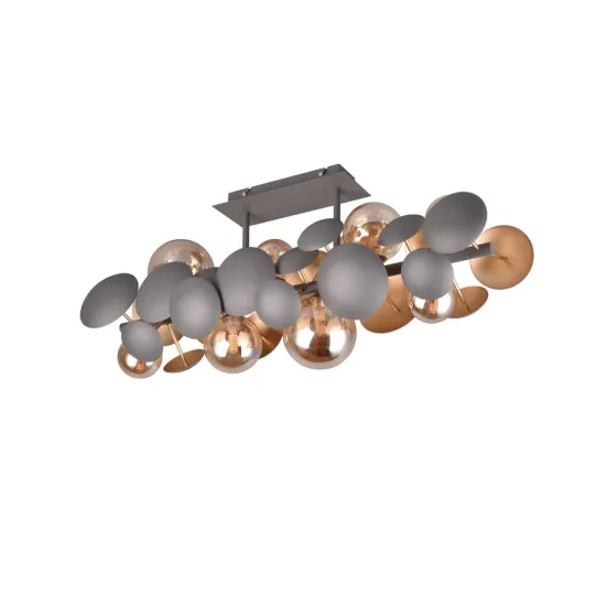Trio Bubble antracit-arany mennyezeti lámpa (TRI-617400842) G9 8 izzós IP20