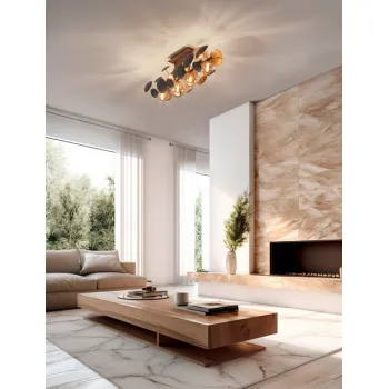 Trio Bubble arany-fehér mennyezeti lámpa (TRI-617400879) G9 8 izzós IP20