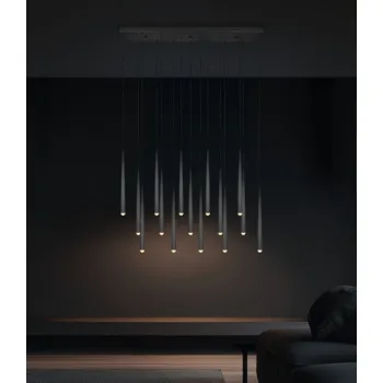 Trio Cala matt fekete LED függesztett lámpa (TRI-354811532) LED 15 izzós IP20