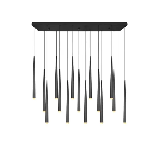 Trio Cala matt fekete LED függesztett lámpa (TRI-354811532) LED 15 izzós IP20