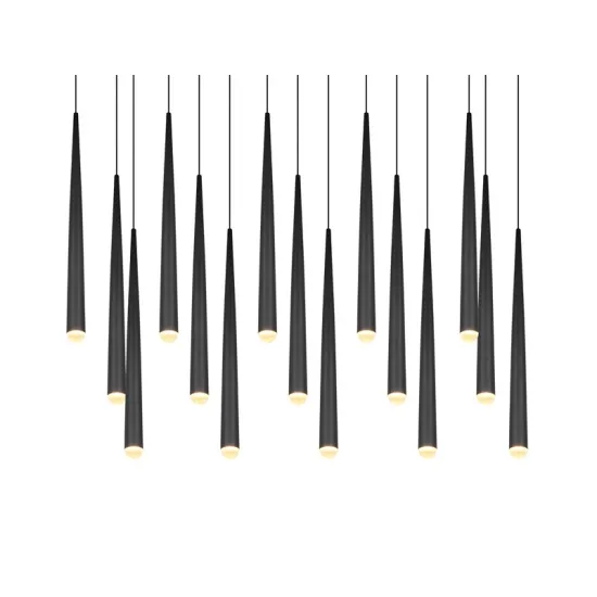 Trio Cala matt fekete LED függesztett lámpa (TRI-354811532) LED 15 izzós IP20