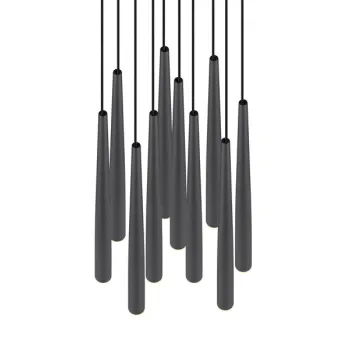 Trio Cala matt fekete LED függesztett lámpa (TRI-354831032) LED 10 izzós IP20