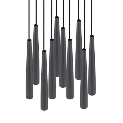 Trio Cala matt fekete LED függesztett lámpa (TRI-354831032) LED 10 izzós IP20