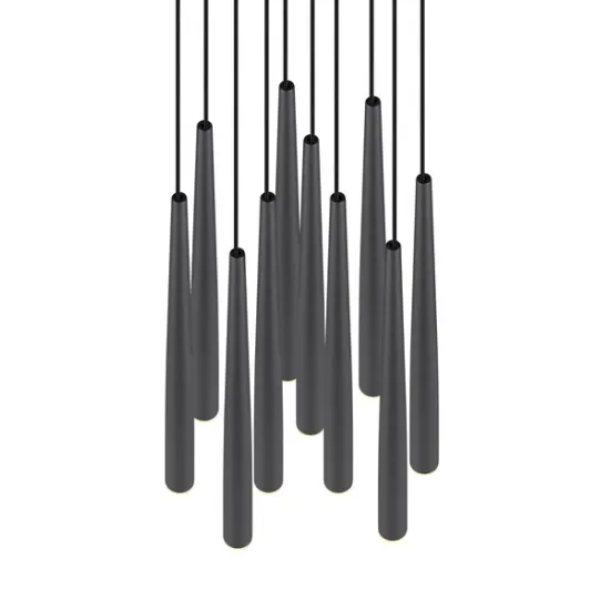 Trio Cala matt fekete LED függesztett lámpa (TRI-354831032) LED 10 izzós IP20