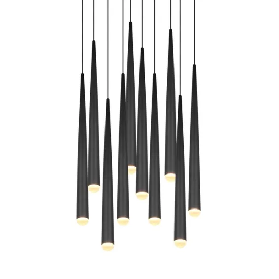 Trio Cala matt fekete LED függesztett lámpa (TRI-354831032) LED 10 izzós IP20