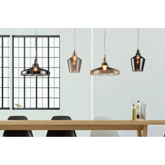 Trio Calais antracit függesztett lámpa (TRI-304800142) E27 1 izzós IP20