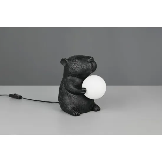 Trio Capi fekete kapibara asztali lámpa (TRI-R56721002) G9 1 izzós IP20