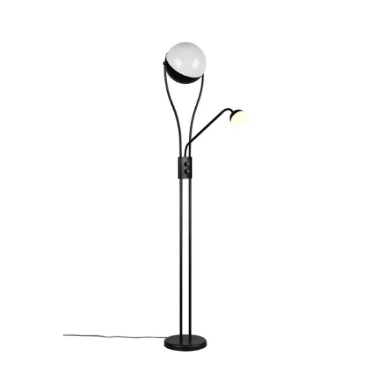 Trio Chris matt fekete LED állólámpa olvasókarral (TRI-478310232) LED 1 izzós IP20