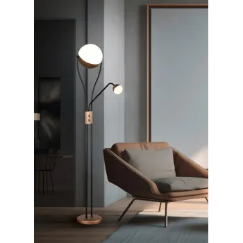 Trio Chris kávébarna LED állólámpa olvasókarral (TRI-478310265) LED 1 izzós IP20