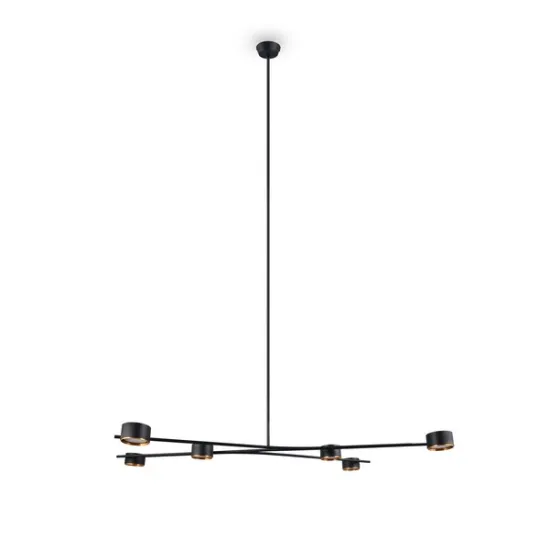 Trio Coda fekete-arany függesztett lámpa (TRI-369000680) GX53 6 izzós IP20