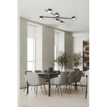 Trio Coda fekete-arany mennyezeti lámpa (TRI-669000680) GX53 6 izzós IP20