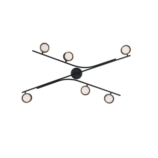 Trio Coda fekete-arany mennyezeti lámpa (TRI-669000680) GX53 6 izzós IP20