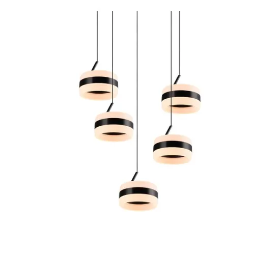 Trio Dios fekete LED függesztett lámpa (TRI-331430532) LED 5 izzós IP20