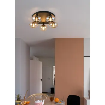 Trio Divina borostyán mennyezeti lámpa (TRI-R66643013) E14 3 izzós IP20