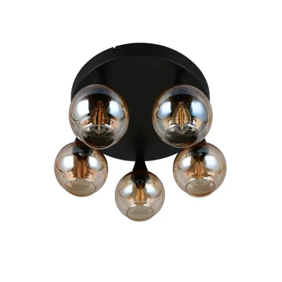 Trio Divina borostyán mennyezeti lámpa (TRI-R66645013) E14 5 izzós IP20