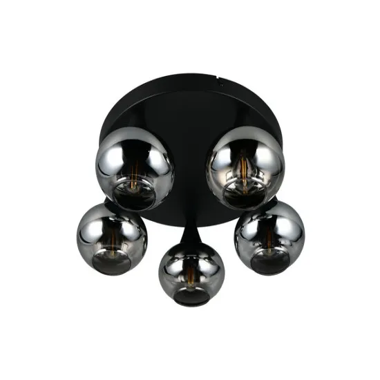 Trio Divina füstszínű mennyezeti lámpa (TRI-R66645054) E14 5 izzós IP20