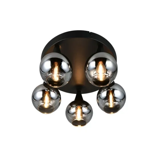 Trio Divina füstszínű mennyezeti lámpa (TRI-R66645054) E14 5 izzós IP20