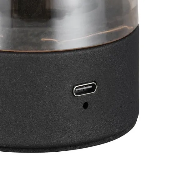 Trio Dooley fekete-borostyán hordozható LED asztali lámpa (TRI-R54981113) LED 1 izzós IP20