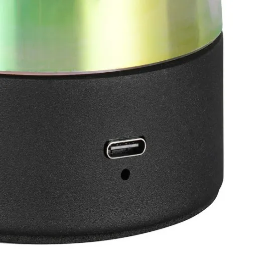 Trio Dooley fekete-átlátszó hordozható LED asztali lámpa (TRI-R54981153) LED 1 izzós IP20