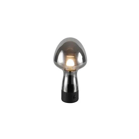 Trio Dooley fekete-szürke hordozható LED asztali lámpa (TRI-R54981154) LED 1 izzós IP20